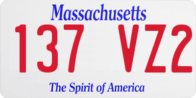 MA license plate 137VZ2