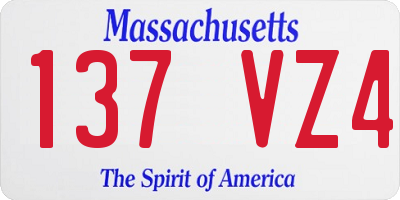 MA license plate 137VZ4