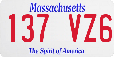 MA license plate 137VZ6