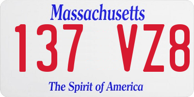MA license plate 137VZ8