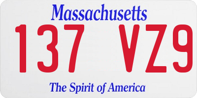 MA license plate 137VZ9