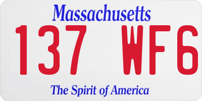 MA license plate 137WF6