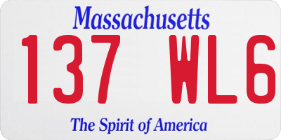MA license plate 137WL6