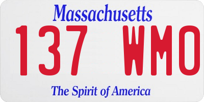 MA license plate 137WM0