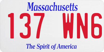 MA license plate 137WN6