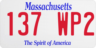 MA license plate 137WP2