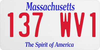 MA license plate 137WV1