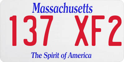 MA license plate 137XF2