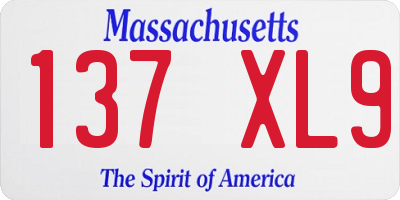 MA license plate 137XL9