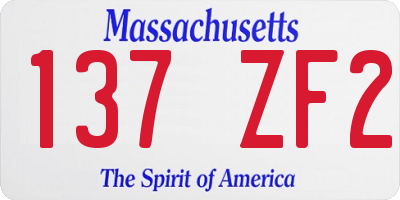 MA license plate 137ZF2