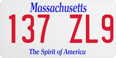 MA license plate 137ZL9