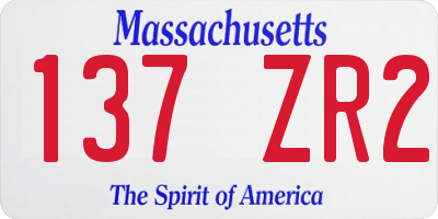 MA license plate 137ZR2