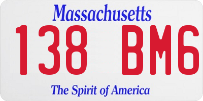 MA license plate 138BM6