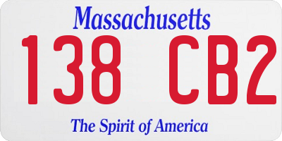 MA license plate 138CB2