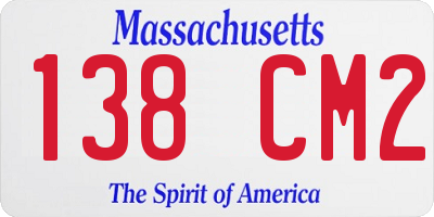 MA license plate 138CM2