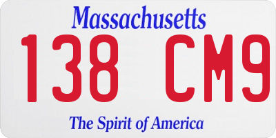 MA license plate 138CM9