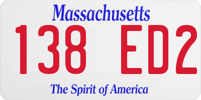 MA license plate 138ED2