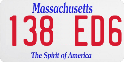 MA license plate 138ED6