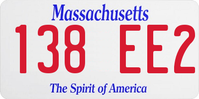 MA license plate 138EE2