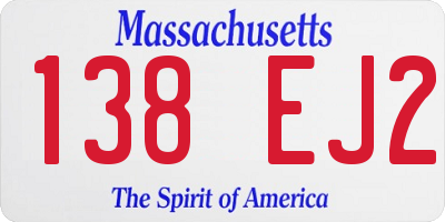 MA license plate 138EJ2