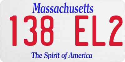 MA license plate 138EL2