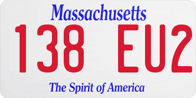 MA license plate 138EU2