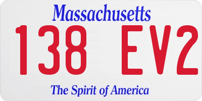 MA license plate 138EV2