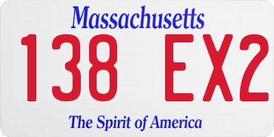MA license plate 138EX2