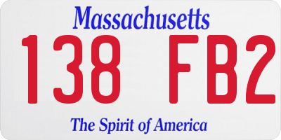MA license plate 138FB2