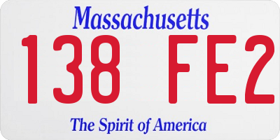 MA license plate 138FE2