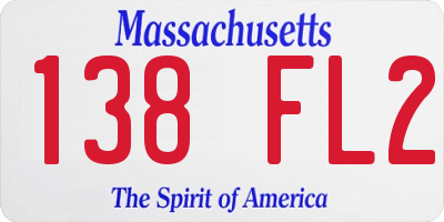 MA license plate 138FL2