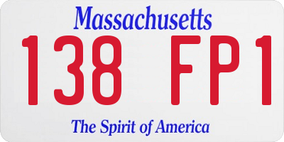 MA license plate 138FP1