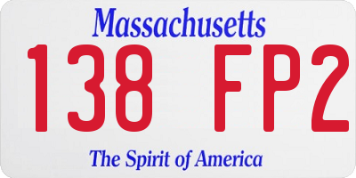 MA license plate 138FP2