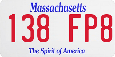 MA license plate 138FP8