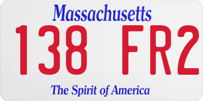 MA license plate 138FR2