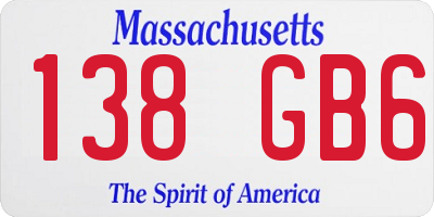 MA license plate 138GB6