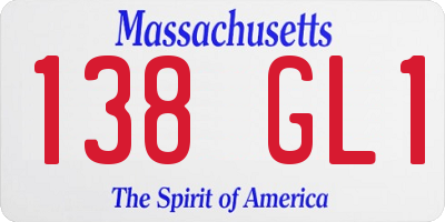 MA license plate 138GL1