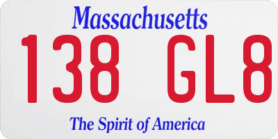 MA license plate 138GL8