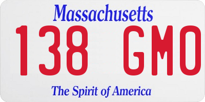 MA license plate 138GM0