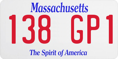 MA license plate 138GP1