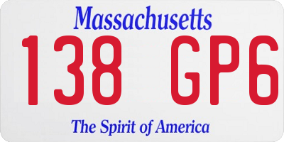 MA license plate 138GP6