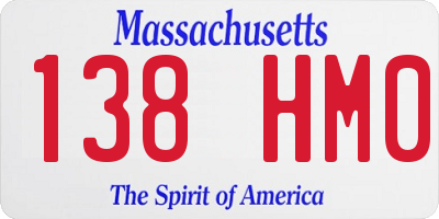 MA license plate 138HM0
