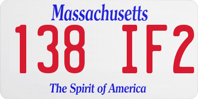 MA license plate 138IF2