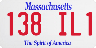 MA license plate 138IL1
