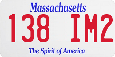MA license plate 138IM2