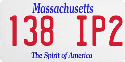 MA license plate 138IP2