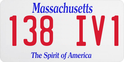 MA license plate 138IV1