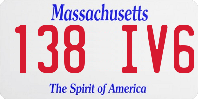 MA license plate 138IV6