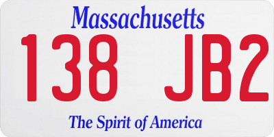 MA license plate 138JB2