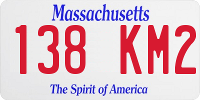 MA license plate 138KM2